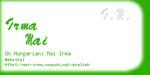 irma mai business card